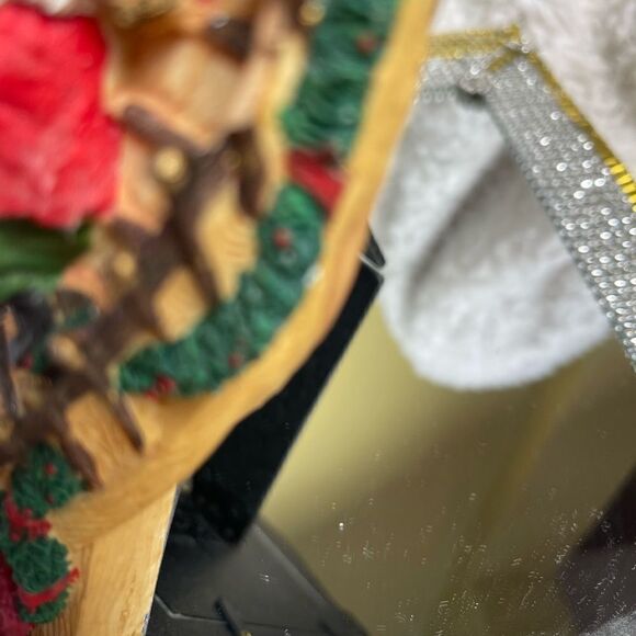 GRANDEUR NOEL POLYRESIN SANTA WORKSHOP HANDPAINTED PHOTO FRAME 5x6. - Picture 12 of 15